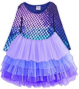 img 4 attached to 👗 VIKITA Girls' Winter Dress in Lovely Purple - Toddler Clothing