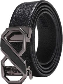 img 4 attached to Automatic Leather Business GU Black 47 3Inch Men's Accessories