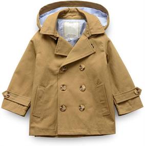 img 4 attached to 🧥 LJYH Toddler Classic Peacoat with Hood – Boys' Jackets & Coats