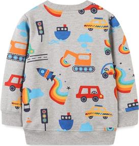 img 3 attached to 🎄 Cotton Crewneck Christmas Sweatshirt for Baby Toddler Boys, 1-7Y - Trendy Clothing for the Holiday Season