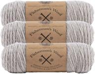 🧶 high-quality lion brand fishermen's wool 3-pack in oatmeal – perfect yarn for knitting and crochet projects logo