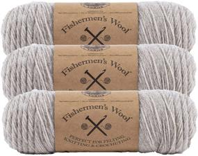 img 2 attached to 🧶 High-Quality Lion Brand Fishermen's Wool 3-Pack in Oatmeal – Perfect Yarn for Knitting and Crochet Projects