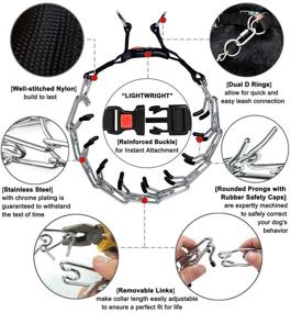 img 2 attached to 🐶 Mayerzon Dog Prong Training Collar: Effective Choke Pinch Collar for Small, Medium, and Large Dogs - Comfort Tips and Quick Release Snap Buckle Included