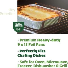 img 1 attached to 30 Pack of Half Size Deep Steam Table Pans - Premium Aluminum Foil, 9 x 13 Dimensions