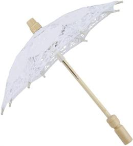 img 4 attached to 💍 Handmade Embroidered Wedding Parasol with Umbrella Design