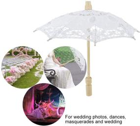 img 2 attached to 💍 Handmade Embroidered Wedding Parasol with Umbrella Design