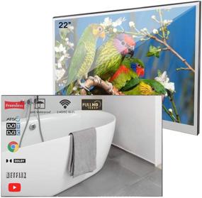 img 4 attached to 🚿 Soulaca 22-inch Waterproof Magic Mirror LED TV with Android 7.1 - Embedded Shower Television (Velasting FBA)