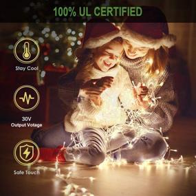 img 2 attached to 🎄 Quntis 165FT 250 LEDs String Lights - Waterproof Starry Fairy Lights for Outdoor Indoor Christmas Decoration - UL588 Approved Warm White