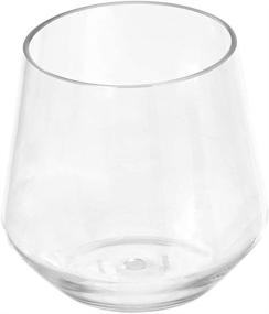 img 3 attached to Clear Plastic Stemless Wine Glasses Set of 4, 13-Ounce - Amazon Basics Tritan