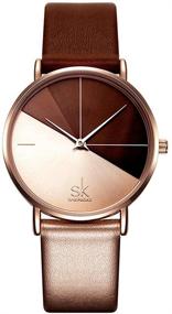 img 4 attached to Модные часы Кожаные водонепроницаемые часы, Reloj