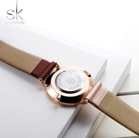 img 1 attached to Модные часы Кожаные водонепроницаемые часы, Reloj