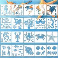 🐠 yeajon 20 pieces sea ocean creatures stencils - reusable sea animal stencil for diy painting on wood, walls, fabric, signs, home decor, pillows, scrapbook projects - 8 x 8 inch size logo