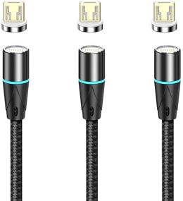 img 4 attached to ⚡ NetDot Gen12 Micro USB Magnetic Fast Charging Cable - 5ft, 3 Pack Black - Compatible with Android Devices