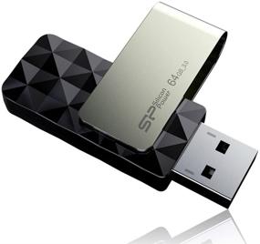 img 4 attached to 💻Silicon Power 64GB Blaze B30 USB 3.0 Flash-накопитель с поворотным механизмом: высокоскоростное черное решение для хранения