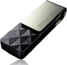 img 1 attached to 💻 Silicon Power 64GB Blaze B30 USB 3.0 Swivel Flash Drive: High-Speed Black Storage Solution