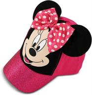 🎀 disney minnie mouse kids baseball cap 3d ears design - toddler hat for girls, ages 2-7 logo