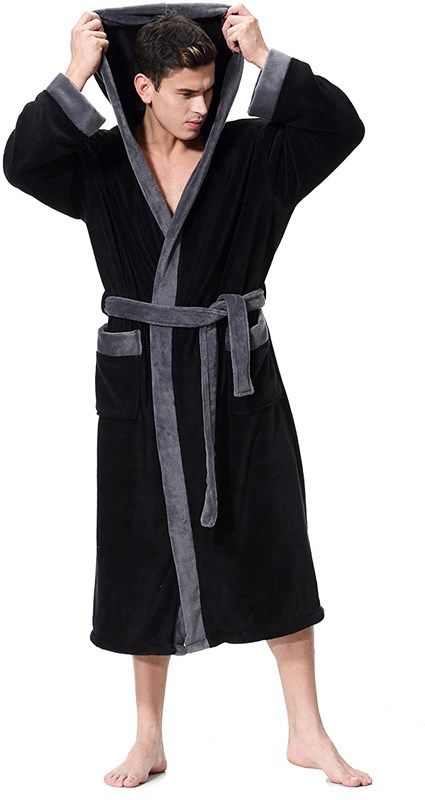bathrobe kimono collar hooded x large 로고