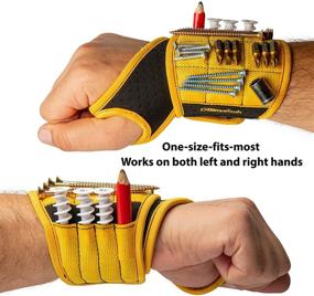 img 1 attached to Magnetic Wristband for Screws, Nails, Drill Bit – BINYATOOLS: Innovative Design with Powerful Magnets, Wrist Support, Perfect Gift for Handymen, Contractors, Electricians, Fathers, and Boyfriends
