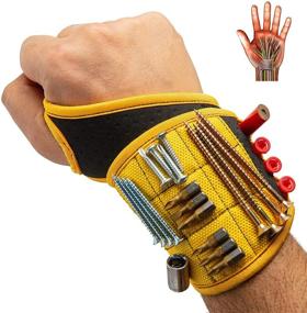 img 4 attached to Magnetic Wristband for Screws, Nails, Drill Bit – BINYATOOLS: Innovative Design with Powerful Magnets, Wrist Support, Perfect Gift for Handymen, Contractors, Electricians, Fathers, and Boyfriends
