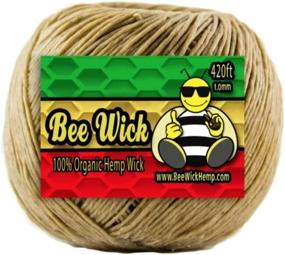 img 3 attached to 🐝 Organic Hemp Wick - Bee Wick, 420ft Spool, Hand-Waxed in the USA with American Beeswax (1.0mm)