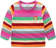 🌈 mud kingdom boys t-shirts: vibrant rainbow stripe styles for kids logo