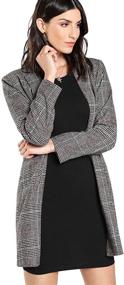 img 2 attached to 👚 SheIn Women's Collar Sleeve Outerwear: Perfect for Suiting & Blazers