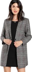 img 4 attached to 👚 SheIn Women's Collar Sleeve Outerwear: Perfect for Suiting & Blazers