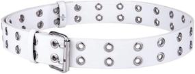 img 1 attached to Samtree Leather Double Grommet Adjustable Men's Accessories and Belts