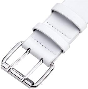 img 3 attached to Samtree Leather Double Grommet Adjustable Men's Accessories and Belts