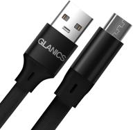 🔌 6ft micro usb cable by glanics - charger & data sync cable for wyze cam, wyze camera, cloud cam, android phone, mobile power, and more (black) logo