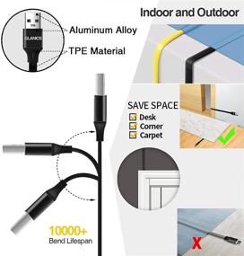 img 2 attached to 🔌 6ft Micro USB Cable by GLANICS - Charger & Data Sync Cable for Wyze Cam, Wyze Camera, Cloud Cam, Android Phone, Mobile Power, and More (Black)