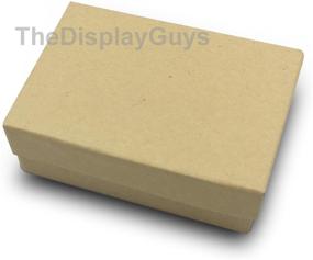 img 2 attached to 🎁 The Display Guys 25-пакет коричневых ювелирных коробок - картонные подарочные футляры с хлопковой начинкой (3 1/4x2 1/4x1 дюймов #32)