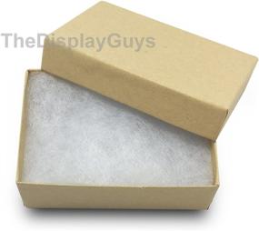 img 3 attached to 🎁 The Display Guys 25-пакет коричневых ювелирных коробок - картонные подарочные футляры с хлопковой начинкой (3 1/4x2 1/4x1 дюймов #32)