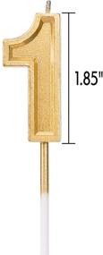 img 3 attached to 🎉 LUTER Gold Glitter Number 1 Birthday Candle: Sparkling Cake Topper for Fun-Filled Parties, Celebrations & Memorable Birthdays