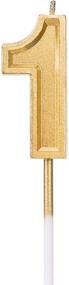 img 4 attached to 🎉 LUTER Gold Glitter Number 1 Birthday Candle: Sparkling Cake Topper for Fun-Filled Parties, Celebrations & Memorable Birthdays