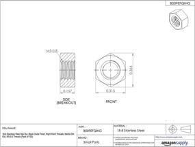 img 1 attached to Stainless Finish Metric M5 0 8 Thread