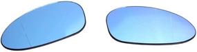 img 1 attached to 🔵 Ricoy BMW E82 E90 E91 E92 E46 OEM Heated Door Mirror Glass - Blue Glass (Pack of 2)