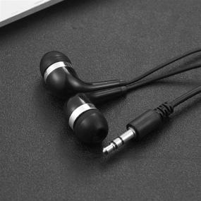 img 3 attached to Affordable HONGZAN Bulk Earbuds for Classroom - 100 Pack, Wholesale Earphones Individually Bagged - Ideal for School, Library, Computer Lab, Museums, Both Students and Adults - Black