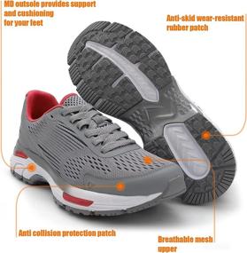 img 1 attached to 👟 TIOSEBON Women's Lightweight Running Shoes: Lace-up Sneakers for Sports, Gym, Jogging - Comfortable Mesh Athletic Footwear