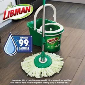 img 1 attached to ➕ Green and White 14-inch Refill for Libman 4-Pack Spin Mop