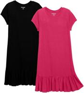 👗 kidpik ruffle hem t-shirt dress 2-pack - girls' dresses for enhanced seo logo