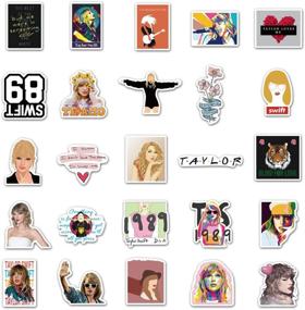 img 3 attached to 🎵 Singer Taylor Vinyl Decal Stickers Set of 50 for Laptops, Computers, Hydro Flasks, Skateboards, and Travel Cases - Merchandise Laptop Stickers Pack