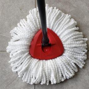 img 2 attached to 🧹 12-пачка запасных головок для швабры EasyWring Spin Mop - моющиеся микрофибровые насадки для эффективной 360° швабрени пола