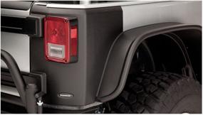 img 2 attached to 🚗 Bushwacker 14009 Black Trail Armor Rear Corners for Jeep Wrangler JK 2-Door (2007-2018), Pair