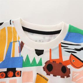 img 2 attached to Little Excavator Sweatshirts Toddler Pullover Boys' Clothing