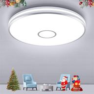 💡 airand round flush mount led ceiling light - 5000k daylight bright ceiling lamp fixture for kitchen, bathroom, bedroom, balcony, laundry room (15in-l) логотип