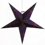 ✨ purple paper star lantern: hearts and stars design | 12-foot power cord included логотип