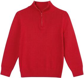 img 4 attached to Fanient Sweater Quarter Zip Lightweight Pullover