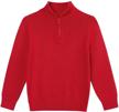 fanient sweater quarter zip lightweight pullover logo