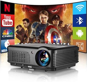 img 4 attached to 📽️ 1080P WiFi Projector with Bluetooth Android OS, Wireless Home Theater Support 200” Display HD 4600Lm 4D Keystone & Zoom - PC Smartphone USB DVD TV Stick Speaker Compatible. Ideal for Outdoor Movies.